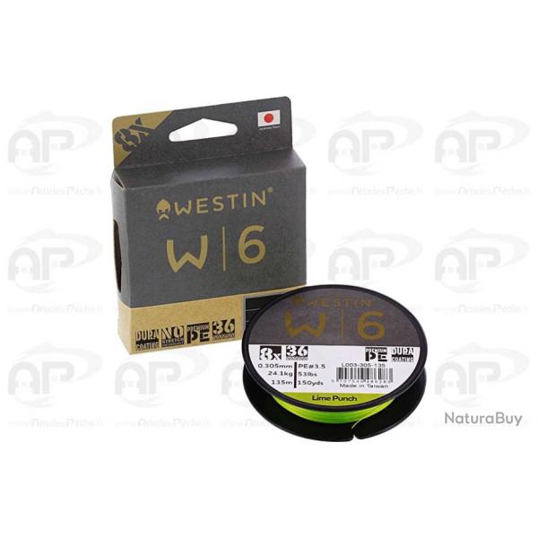 Westin W6 X8 Braid 135m 0.205mm Lime Punch