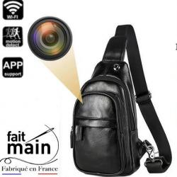 Sac de poitrine camera espion 4K wifi- images consultables à distance sur votre smartphone