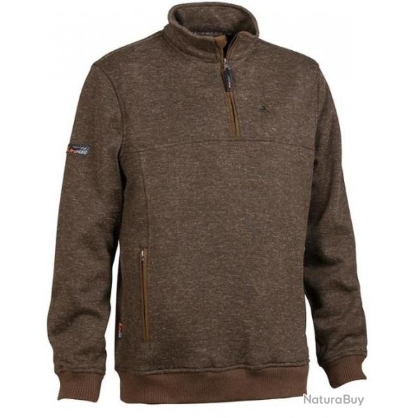 Pull chasse col zipp Muntjac marron ProHunt VERNEY CARRON