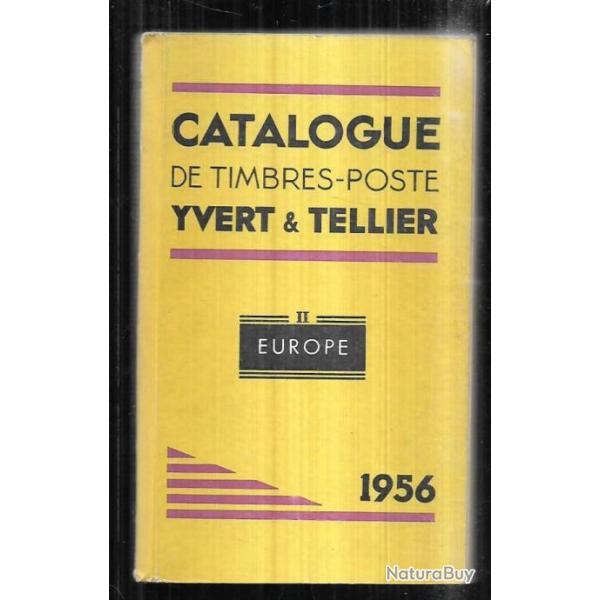 catalogue de timbres postes yvert et tellier 1956 tome II europe