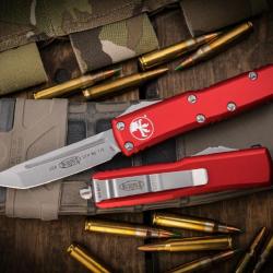Couteau Microtech 233-10RD UTX-85 AUTO OTF Lame Tanto Acier Premium Manche Alu Red USA MCT23310RD