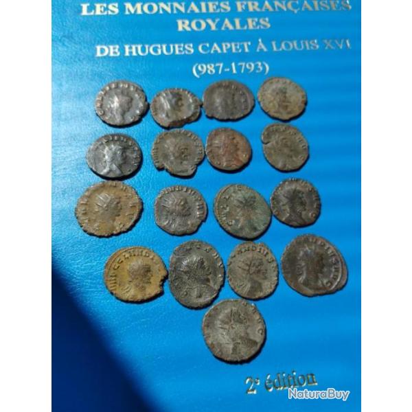 Trs gros lot 17 monnaies romaines