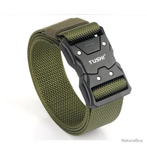 CEINTURE TACTIQUE  LIBRATION RAPIDE - BOUCLE PRESSION - KAKI