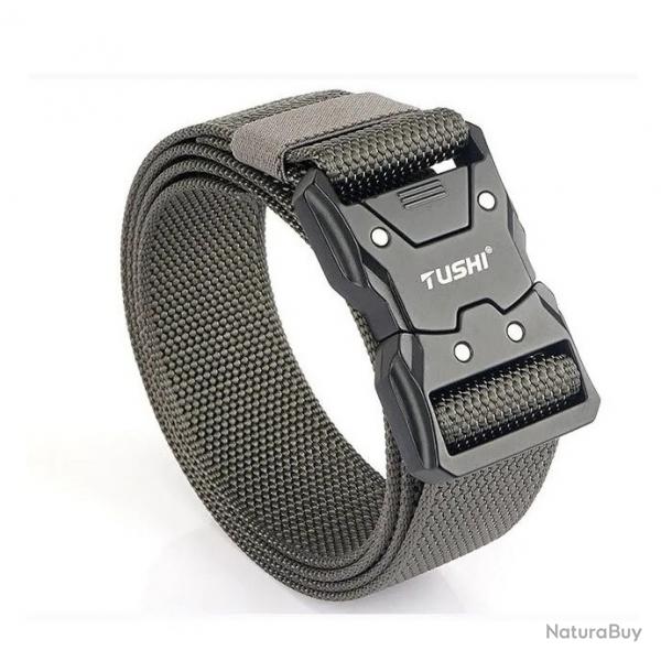CEINTURE TACTIQUE  LIBRATION RAPIDE - BOUCLE PRESSION - GRIS
