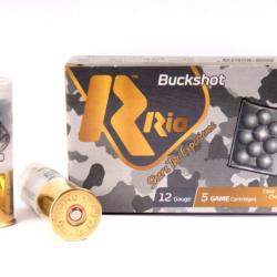 Boîte de 5 cartouches 12/70 Rio Buck - 9 Grains