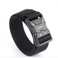 CEINTURE TACTIQUE À LIBÉRATION RAPIDE - BOUCLE PRESSION - NOIR