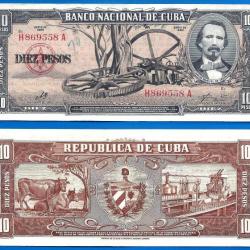 Cuba 10 Pesos 1960 Billet Signature Che Guevara