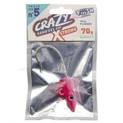 Fiiish Crazy Sand Eel Têtes N°5 X Strong 70g Rose