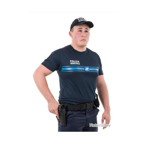 T shirt Police Municipale sport blanc