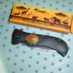 Couteau pliant marque Leopard WILDGRIP avec cran de sureté