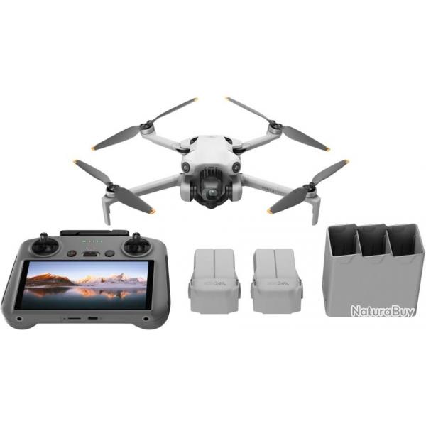 Drone Professionnel DJI Mini 4 Pro Radiocommande avec cran Mini 4K HD Temps de Vol de 34m + 2 Bat