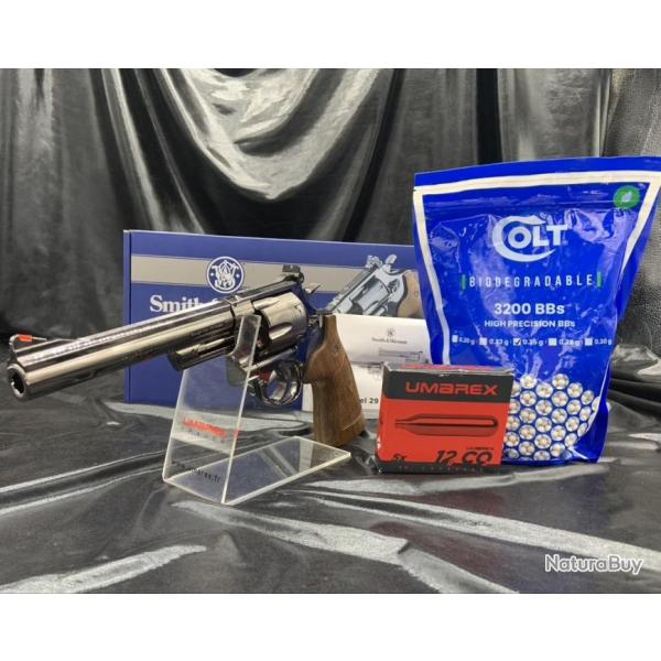 Pack prt a tirer REVOLVER "SMITH&WESSON" M29 6.5'' BBS 6MM CO2