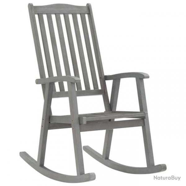 Chaise  bascule avec coussins Gris Bois d'acacia massif