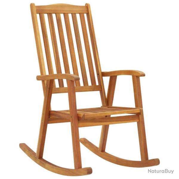 Chaise  bascule avec coussins Bois d'acacia massif