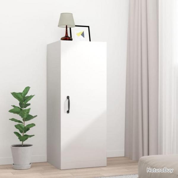 Armoire murale suspendue Blanc brillant 34,5x34x90 cm