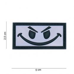 Patch 3D PVC Evil smiley blanc avec velcro | 101 Inc (0001 0787)
