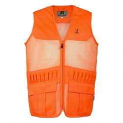 GILET DE CHASSE PERCUSSION SAVANE FILET- ORANGE - TAILLE S