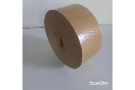 Rouleau de 200 mètres de papier kraft brun gommé pour cartonnage