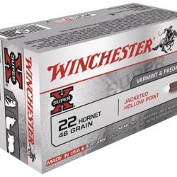 JACKETED HOLLOW POINT - WINCHESTER 22 hornet, 2.98 g, Boite de 50