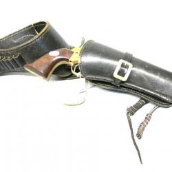 Etui cuir revolver poudre noire type western ref et 499