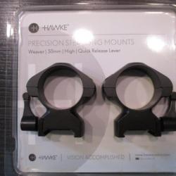 Colliers Hawke en acier, amovibles diamètre 30mm