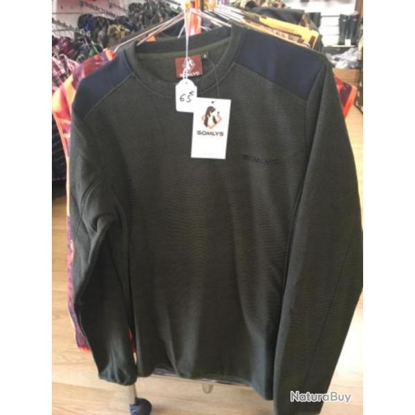 PULL  DE CHASSE - SWEAT-SHIRT PULL DE CHASSE COL ROND SOMLYS 151 TAILLE M