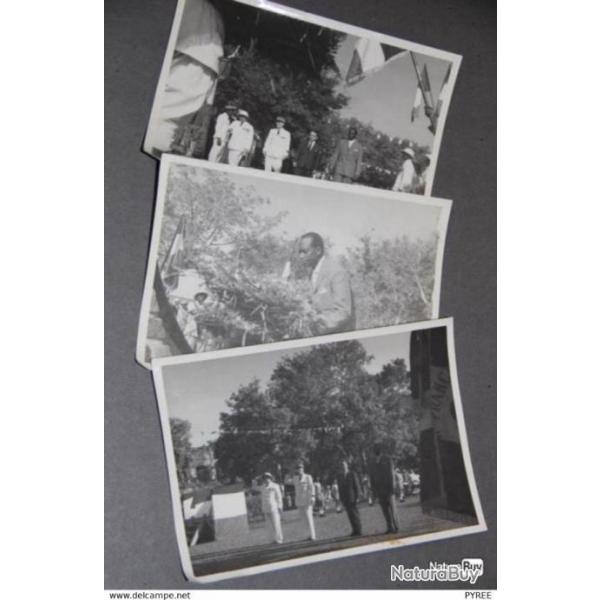 LOT 3 PHOTOS CRMONIE MODIBO KEITA PRSIDENT DU SOUDAN - MALI LE JOUR DE SON LECTION ( 1960 )