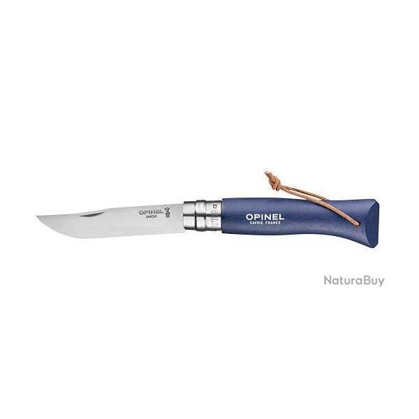 Couteau pliant Opinel Baroudeur N08 Inox Bleu Fonc
