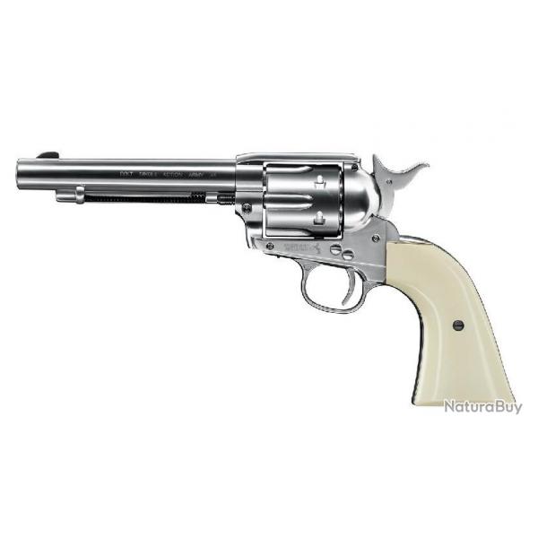 Revolver Colt SA Army 45 5.5'' 4.5mm plombs Nickel