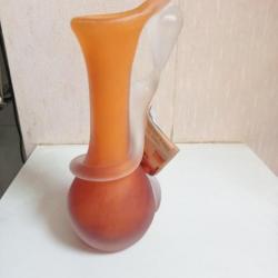 vase en pate de verre verrerie d'art de toul hauteur 21 cm