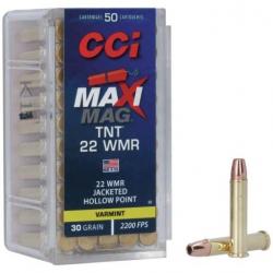 Munitions CCI 22WMR Varmint Maxi-Mag TNT PAR 50