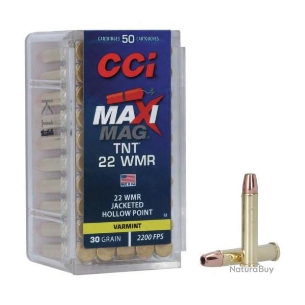 Munitions CCI 22WMR Varmint Maxi-Mag TNT PAR 50