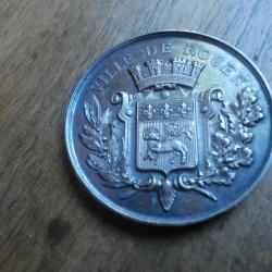 medaille ville de rouen argent poincon minerve