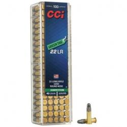 Munitions CCI cal.22lr compétition green tag par 100