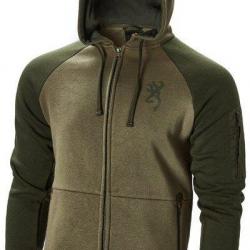 Sweat zippé Snapshot two tones vert BROWNING