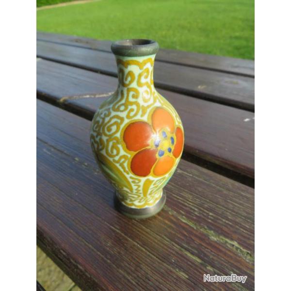 Art Dco - Ancien petit vase en cramique Gerla Gouda - Hollande  (Vers 1930)