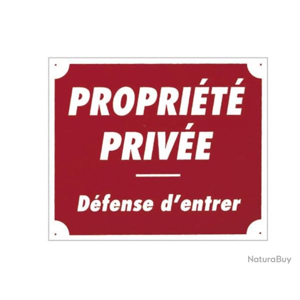 Panneau ''Proprit prive'' 30 x 25 cm. Aluminium