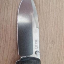Couteau MKM-Maniago Knife Makers Maximo Black Lame Acier M390 Manche Titane IKBS Italy MKMMMBCT