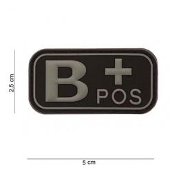Patch 3D PVC B+ noir avec velcro | 101 Inc (0001 0791)