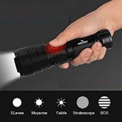 Lampe Torche Led Ultra Puissante 15000 Lumens Tactique Flashlight IP67 Rechargeable XHP70