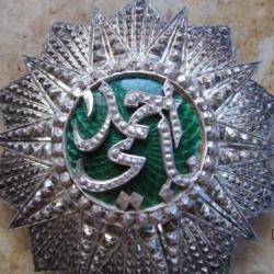 décoration militaire ORDRE DU NICHAM IFTIKAR grand croix argent lourd Tunisie Ahmad II bey Français