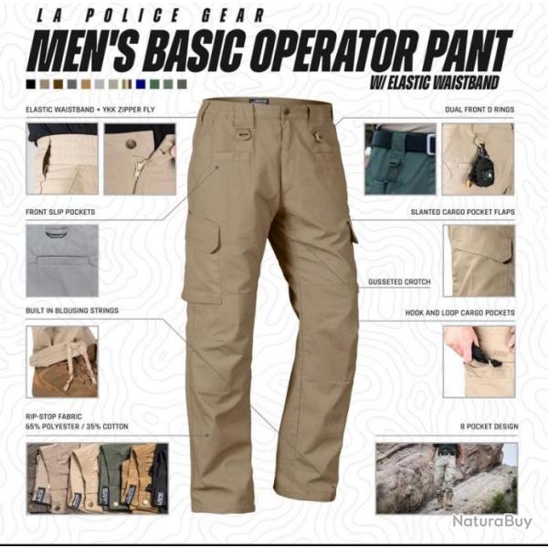 Pantalon Tactique 30 x 30 (Marque LAPD USA)