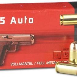Cartouches GECO Calibre .45 ACP (.45 AUTO) FMJ 230grs - Boite de 50 unités