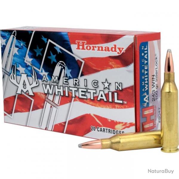 Cartouches HORNADY 243 WIN 100 grs InterLock