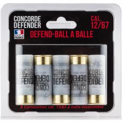 CONCORDE DEFENDER - Cartouche de défense à balle caoutchouc - Cal. 12/67
