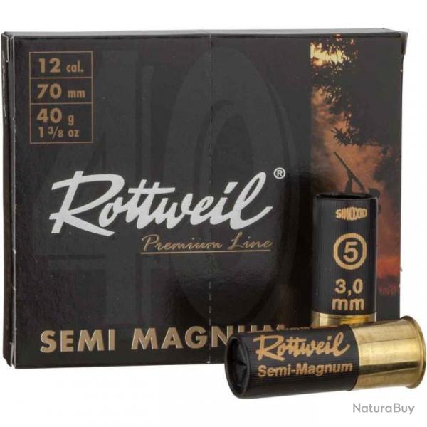 Cartouches Rottweil Semi-Magnum Cal. 12/70 - 40gr - N5 - 3,0mm