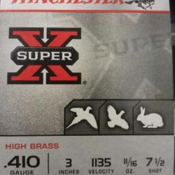 WINCHESTER 410-76 SUPER X HIGH BRASS N°7,5 - 19,5gr - Boite de 25