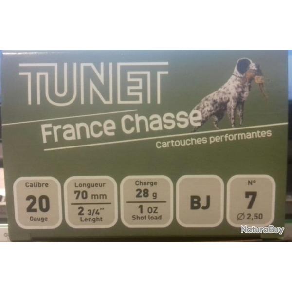 Cartouches TUNET FRANCE CHASSE Cal. 20/70 28G - N7