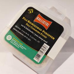Tampon de nettoyage BALLISTOL Feutre Classique Cal. 17 - 60 Pcs