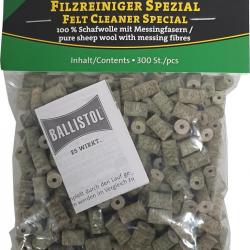 Tampon de nettoyage BALLISTOL Feutre Classique Cal. 260 - 300 Pcs